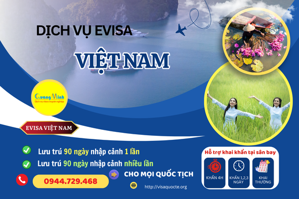 Hướng dẫn hồ sơ xin evisa Việt Nam - quang minh visa